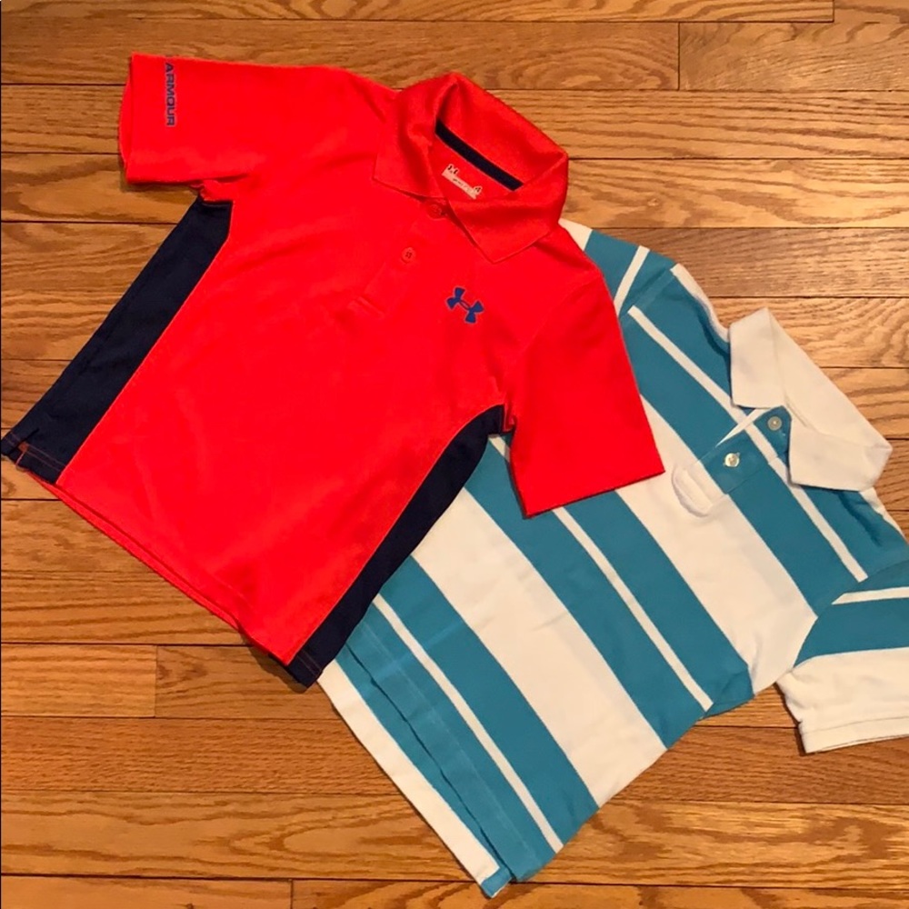 Bundle of 2 Boys Size 4 Polo shirts; short sleeve